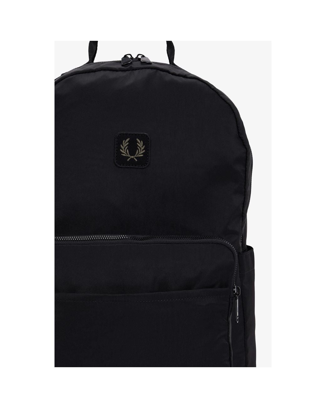 Fred Perry Black Logo Backpack for men