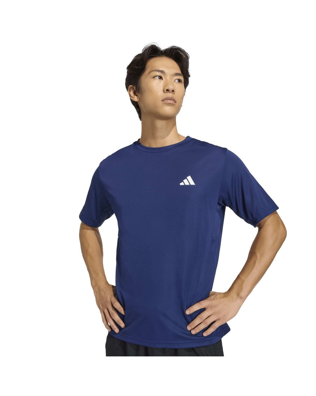 Adidas Blue Training Essentials Base T Shirt for men