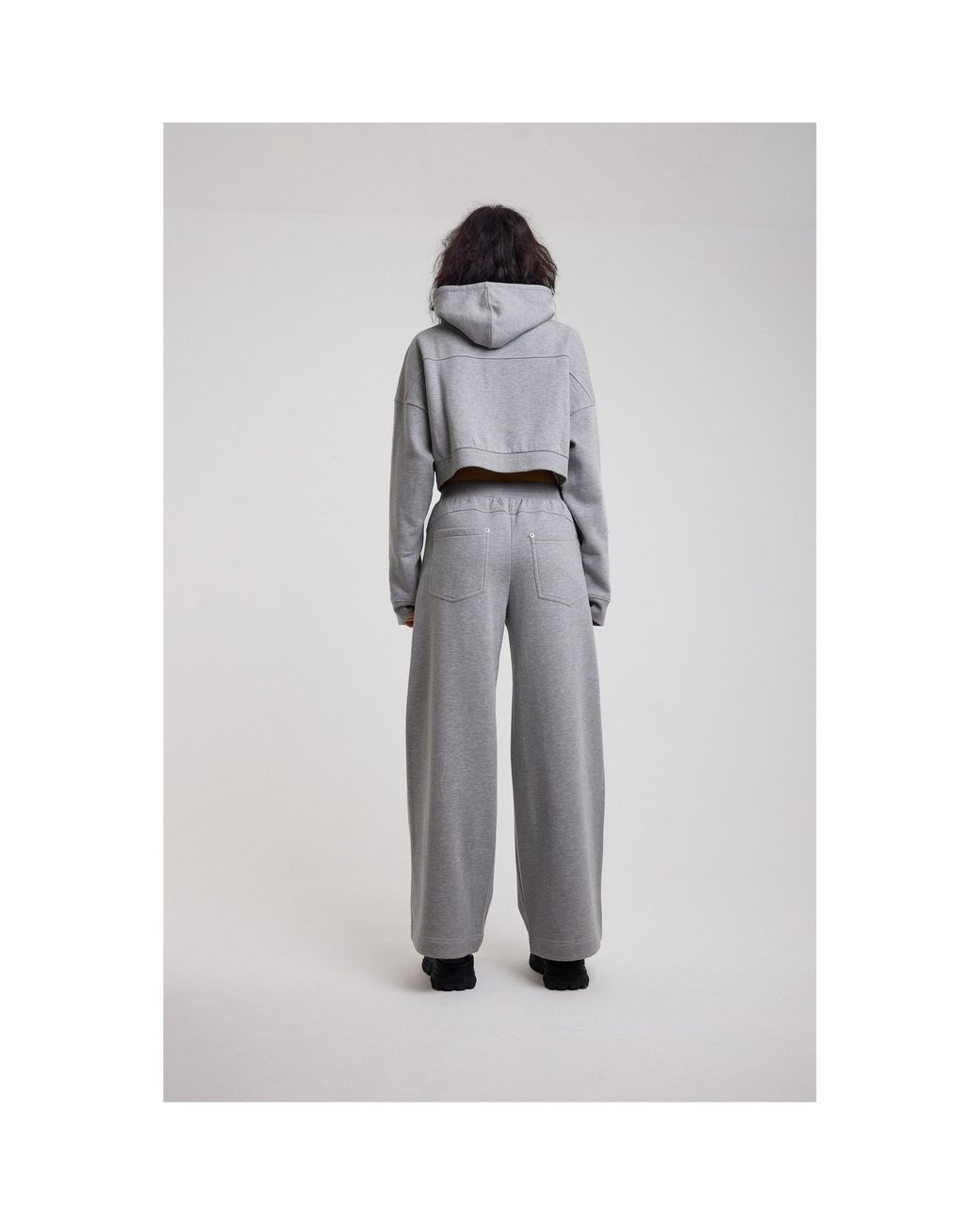 The Ragged Priest Gray Open Hem Fleece Joggers