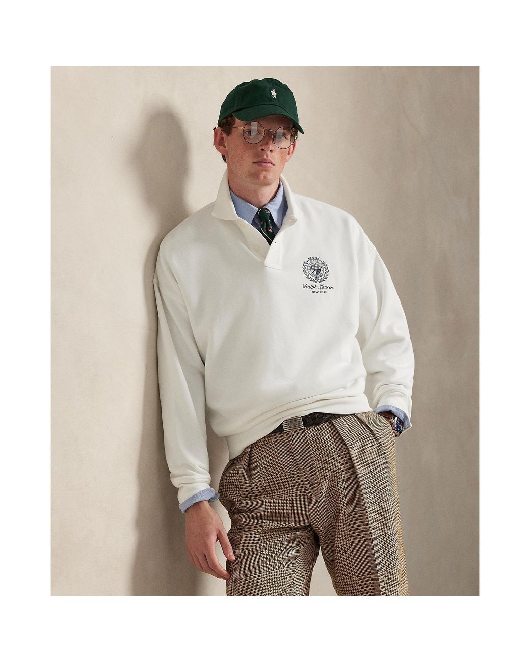 Polo Ralph Lauren White Crew Sweatshirt for men