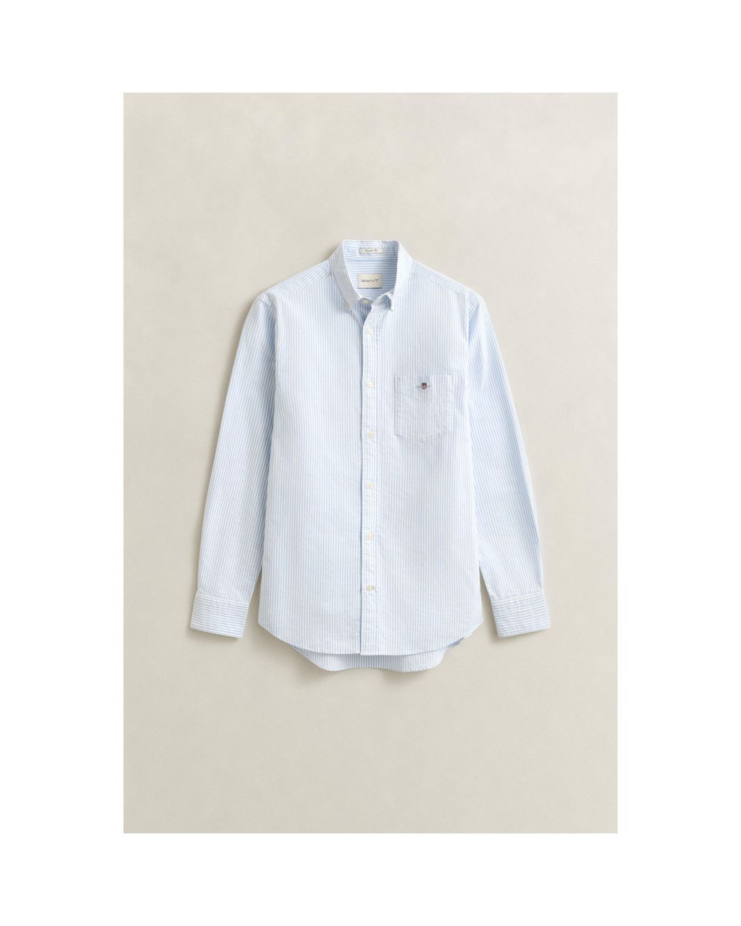 Gant Blue Stripe Long Sleeve Oxford Shirt for men