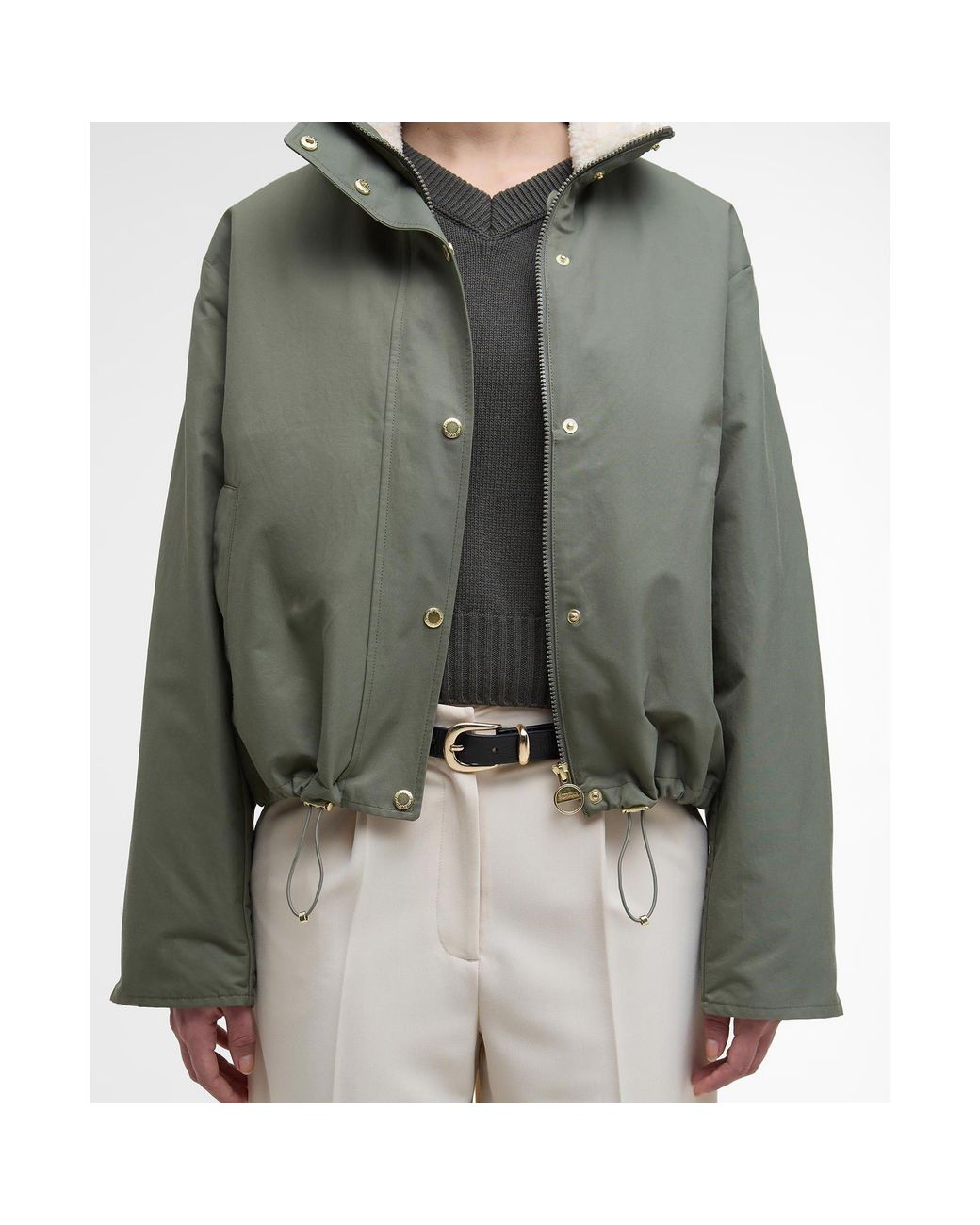 Barbour Green Luanda 3-In-1 Showerproof Long Sleeve Rain Anorak