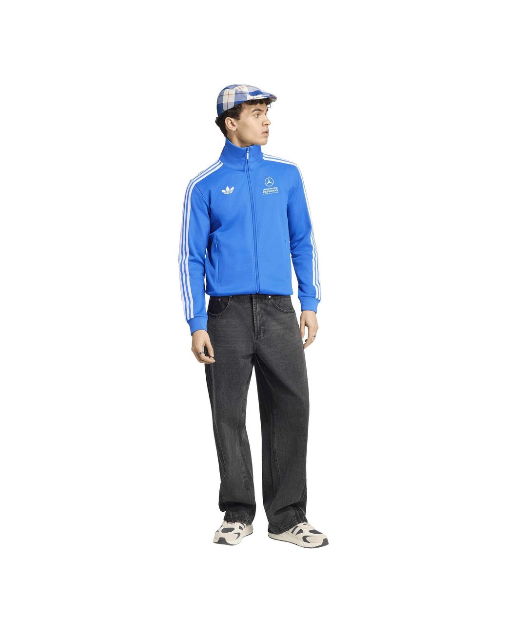 Adidas Originals Blue Wonder Mercedes-Amg Petronas F1 Slim-Fit Tracksuit Top for men