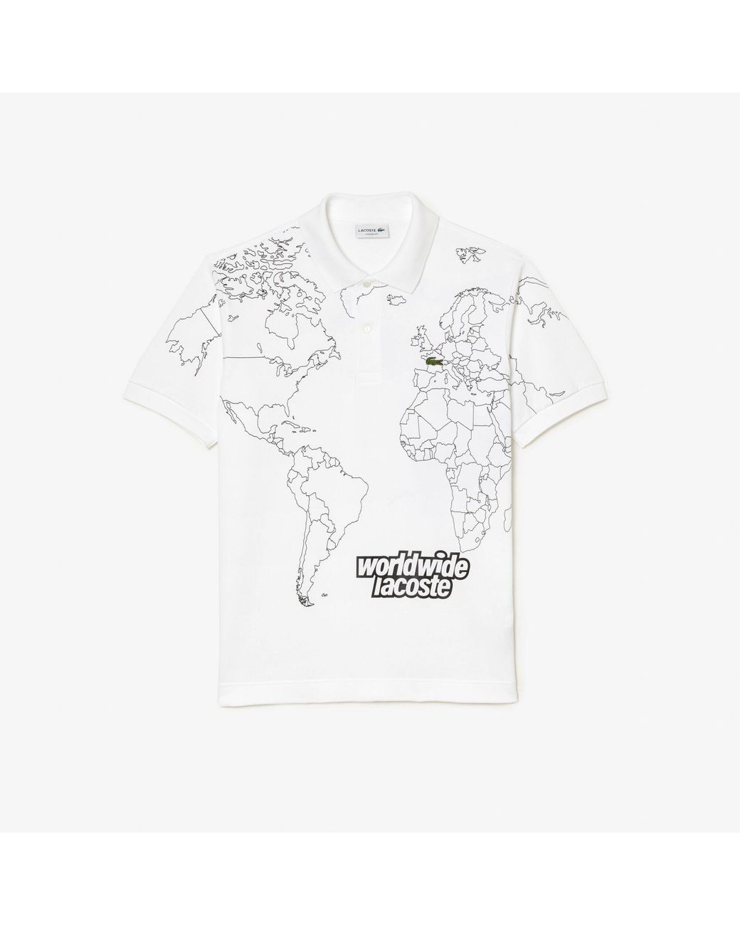 Lacoste White Short-Sleeve Polo Shirt for men
