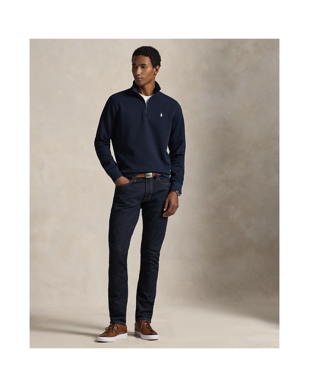 Polo Ralph Lauren Blue Tech 1/4 Zip Fleece for men