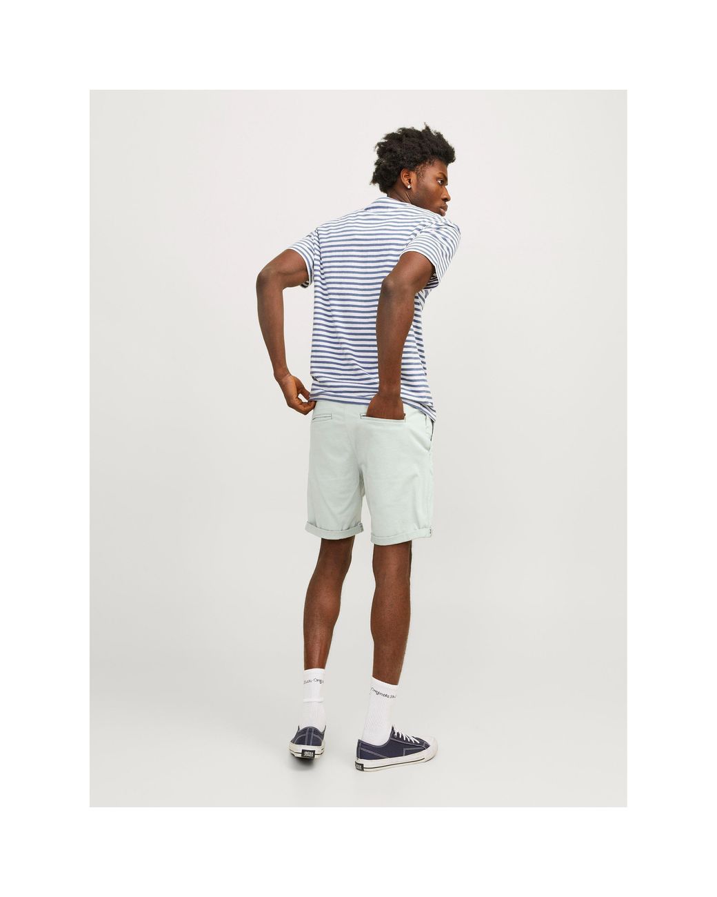 Jack & Jones White And Chino Shorts for men