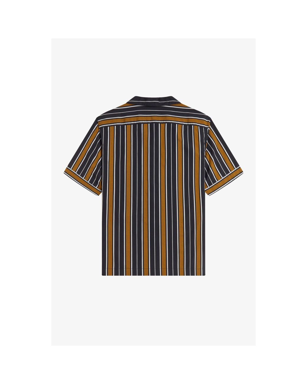 Fred Perry Black Patterned Short Sleeve Shirt for men