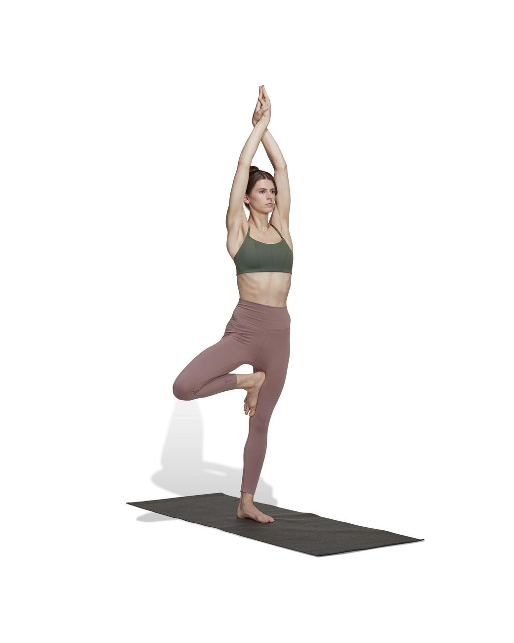 Adidas Green Yoga Studio Light Support Sports Bra