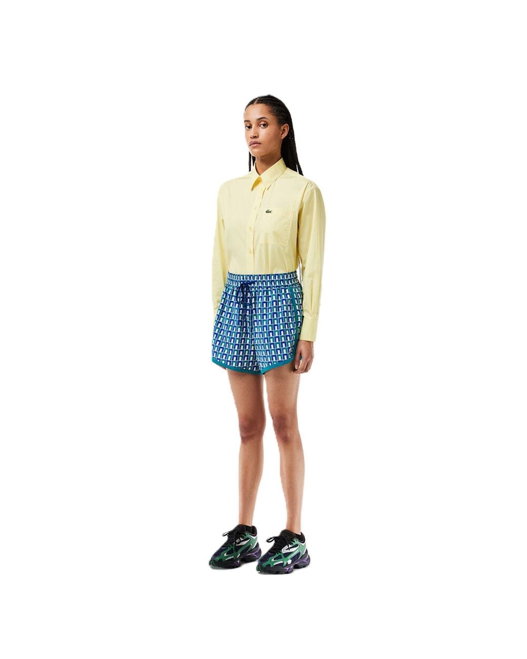 Lacoste Blue Graphic Woven Tracksuit Shorts