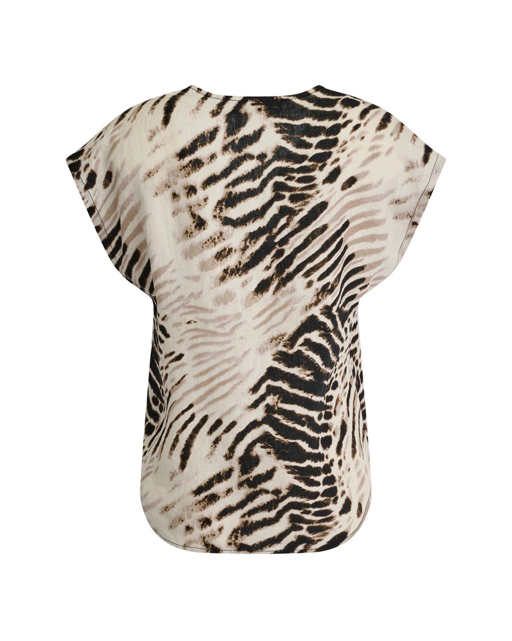 DKNY Multicolor Short Sleeve Blouse