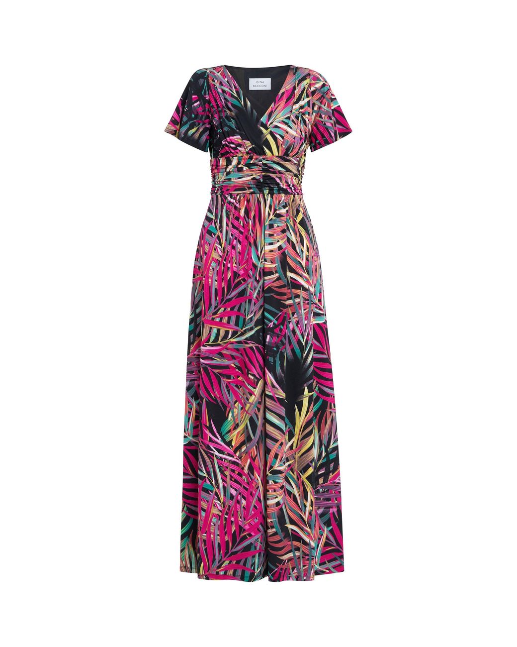 Gina Bacconi Red Felicity Jersey Maxi Dress