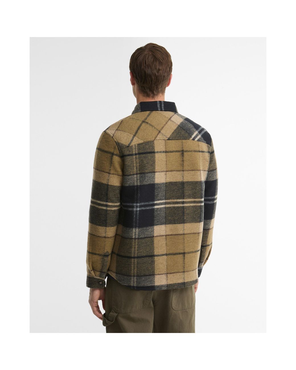 Barbour Green Woodlane Wool Overshirt for men
