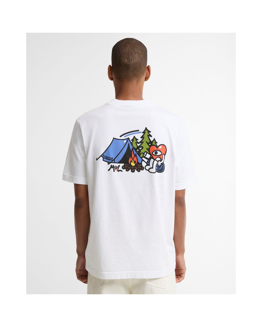 Barbour White T-Shirt for men