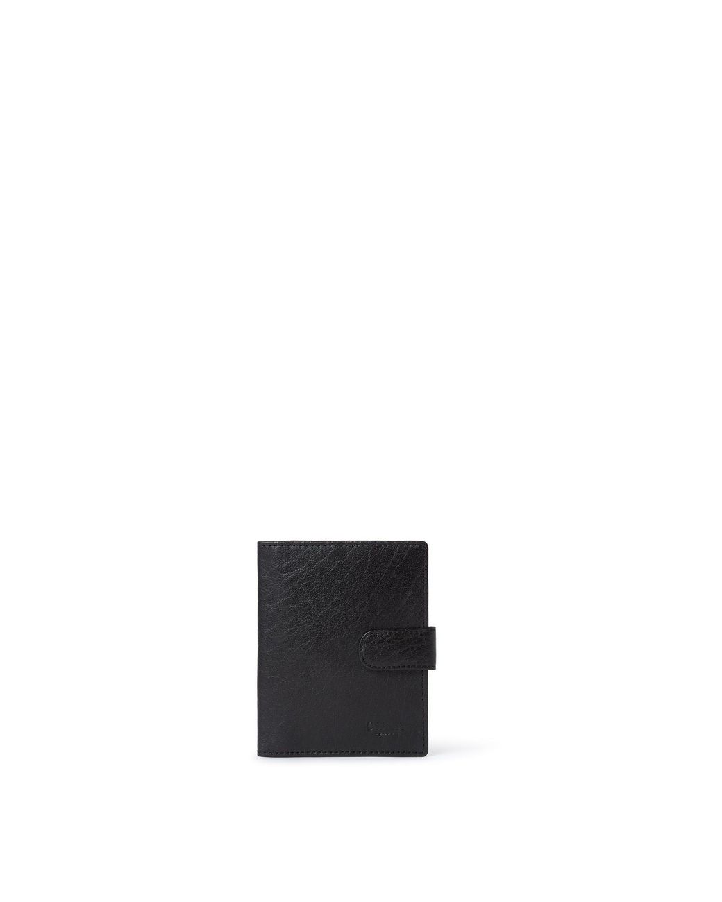 Osprey Black Passport Holder Leather Embossed Billfold Wallet for men