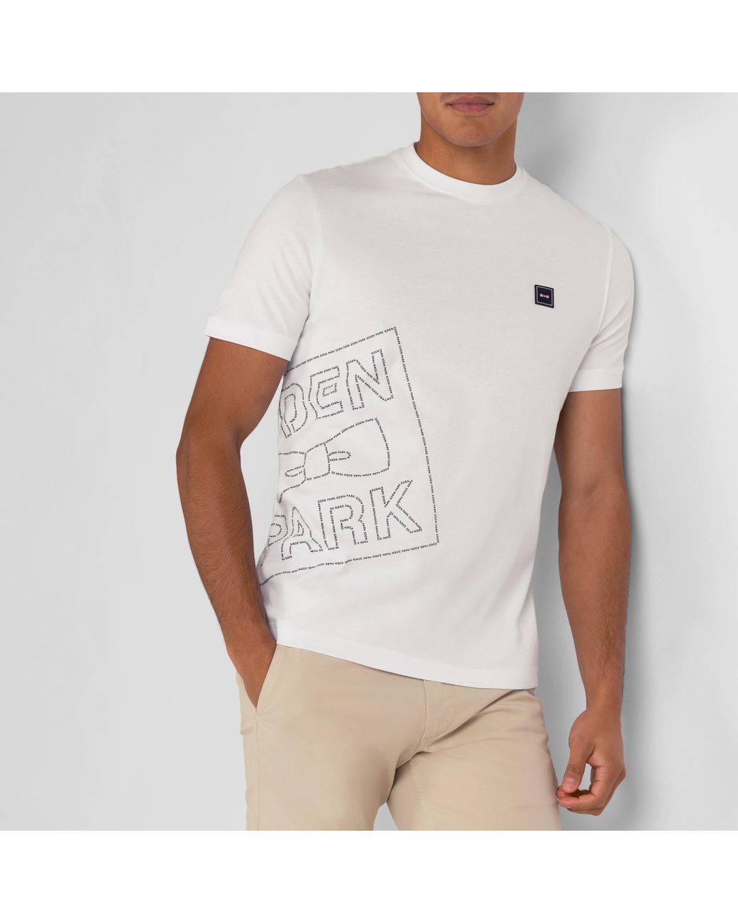 Eden Park White T-Shirt With Print for men