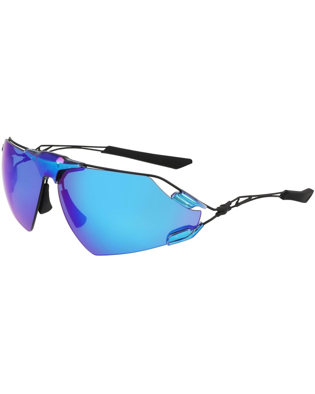Nike Blue Zeus Edge Wrap Sunglasses