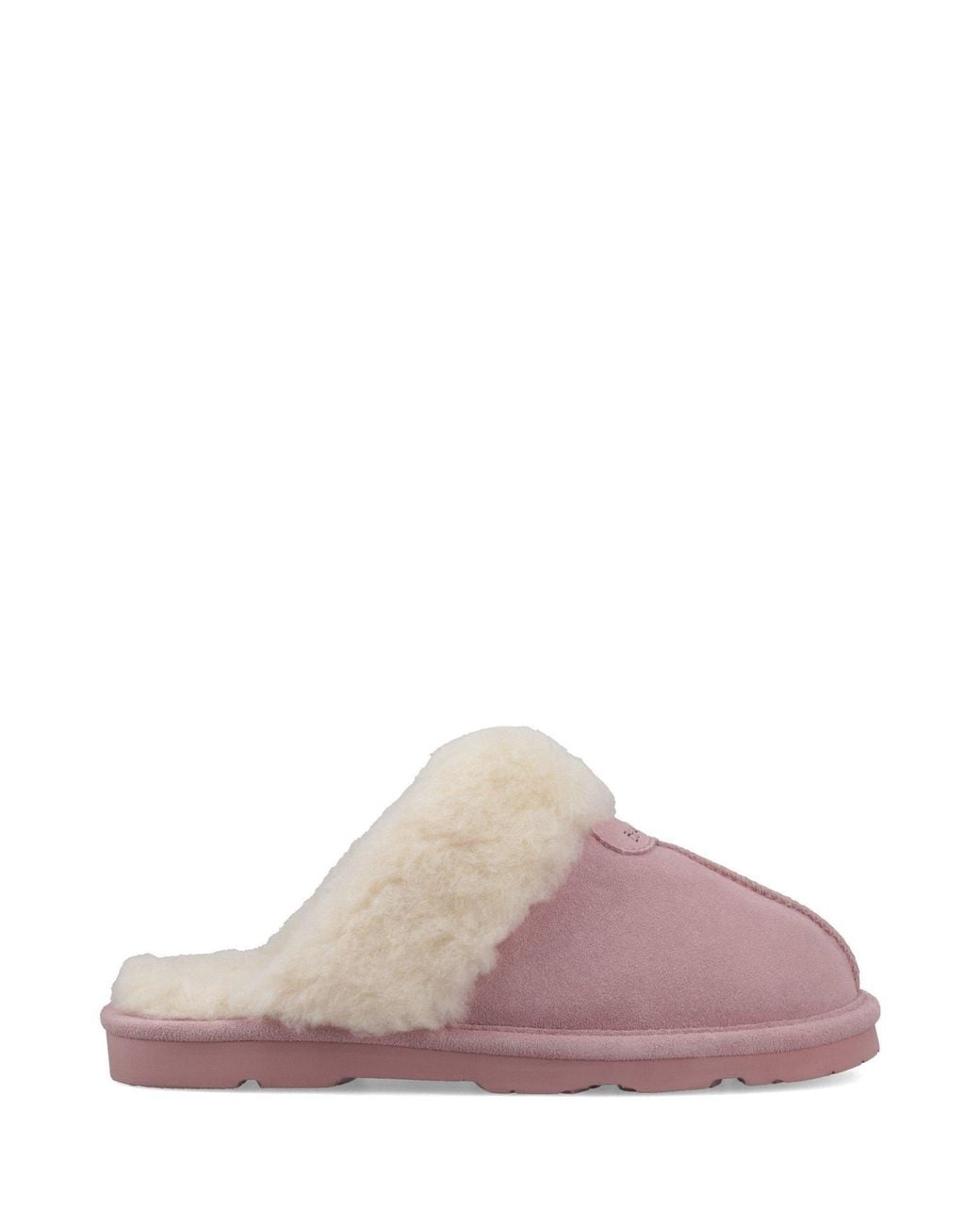 BEARPAW Pink Loki Ii Suede Mule Slippers