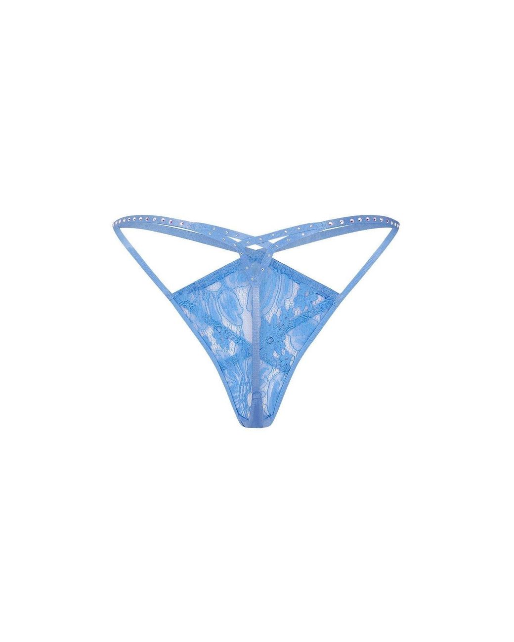 Agent Provocateur Blue Dianah Lace Low-Rise Briefs
