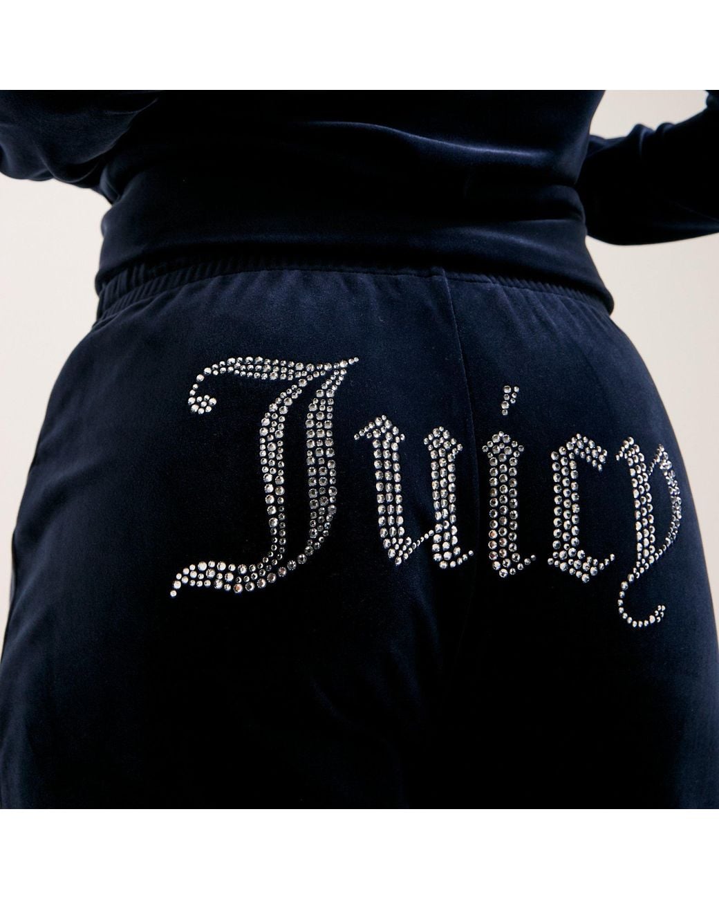 Juicy Couture Blue Tina Track Pant Velour Joggers