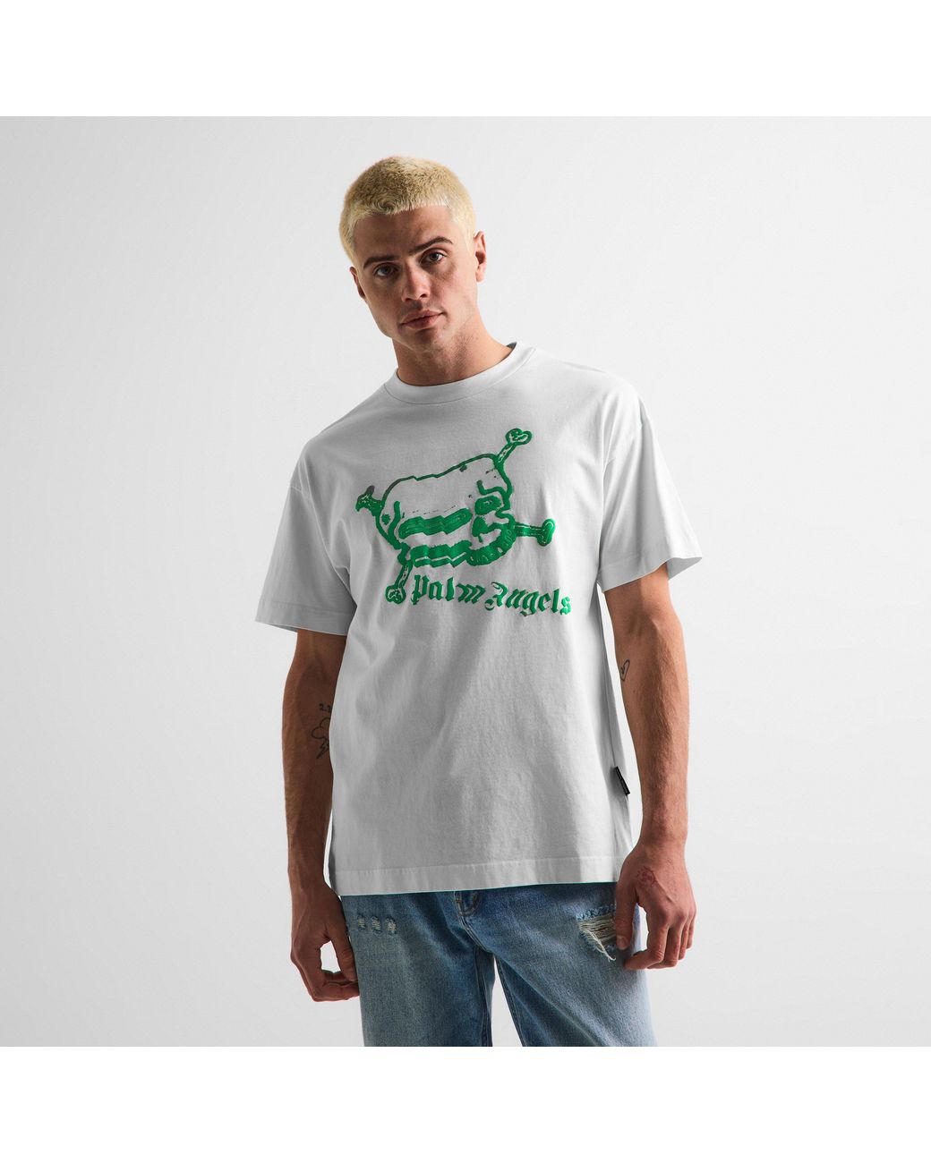 Palm Angels Green T-Shirt for men