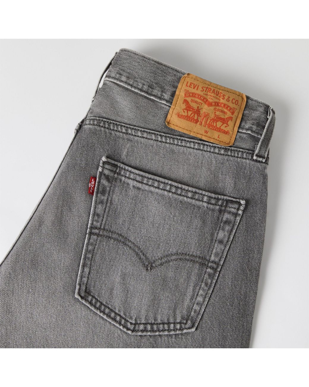 Levi's Gray Baggy Wide Leg Jeans for men