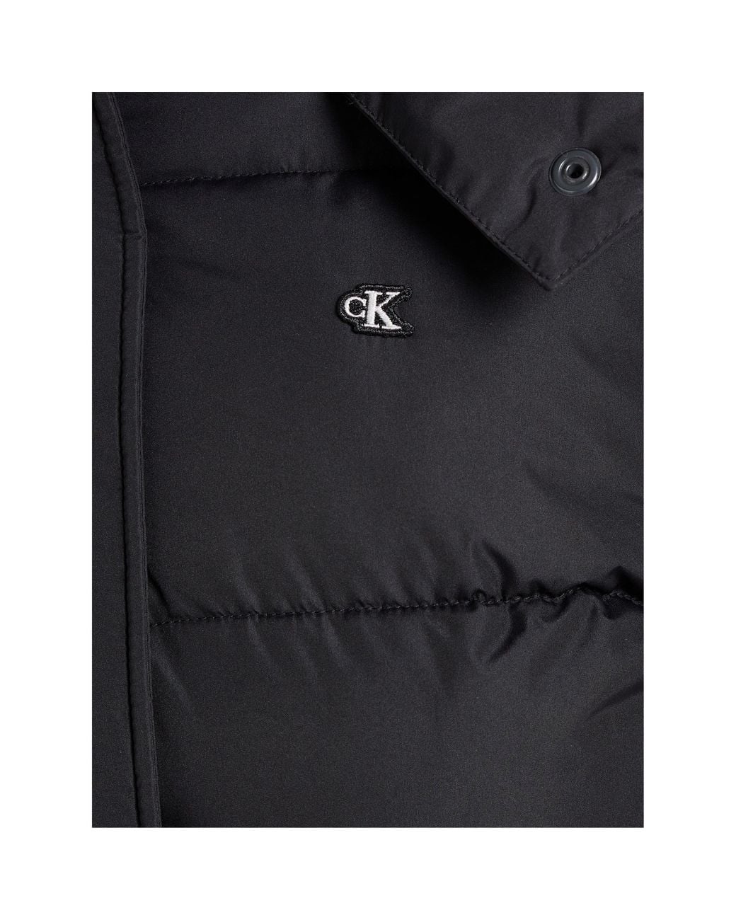 Calvin Klein Blue Essential Water Resistant Rds-Certified Down Short Puffer Jacket