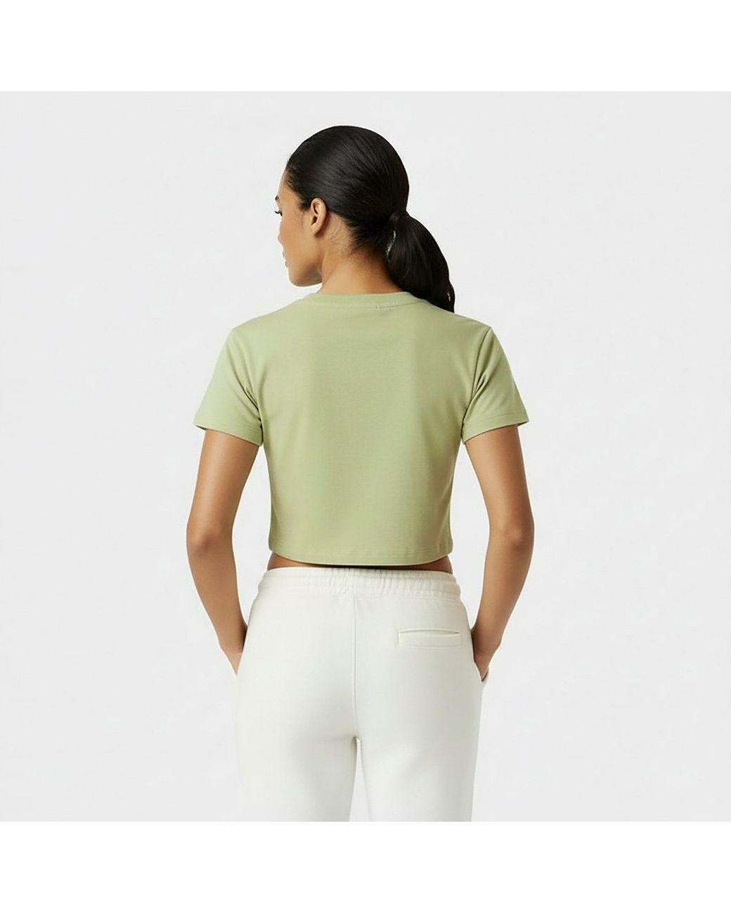 Jack Wills Green Cropped Baby Tee Ladies