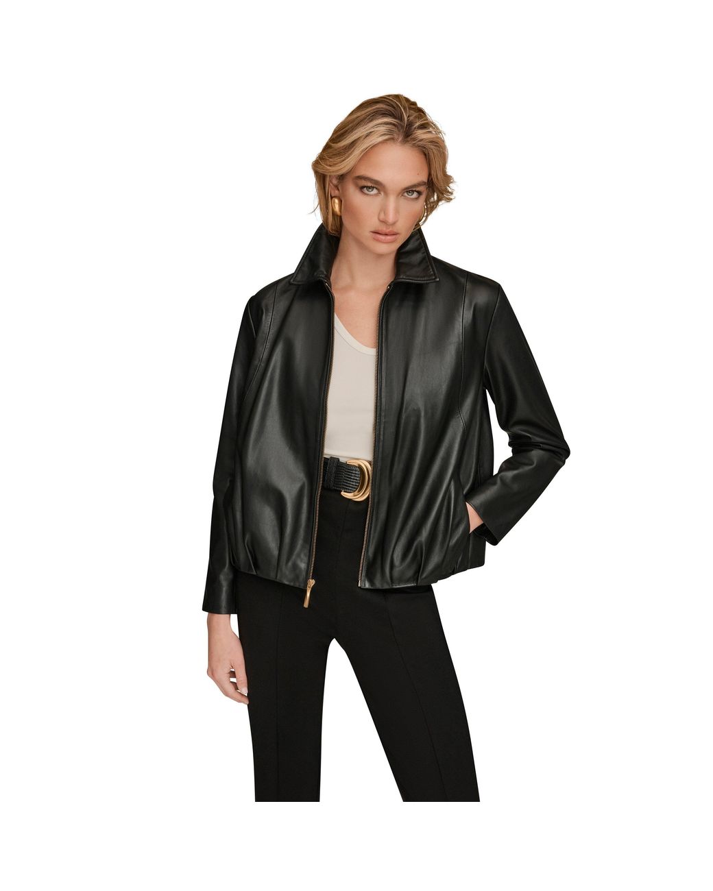 Donna Karan Black Leather Jacket