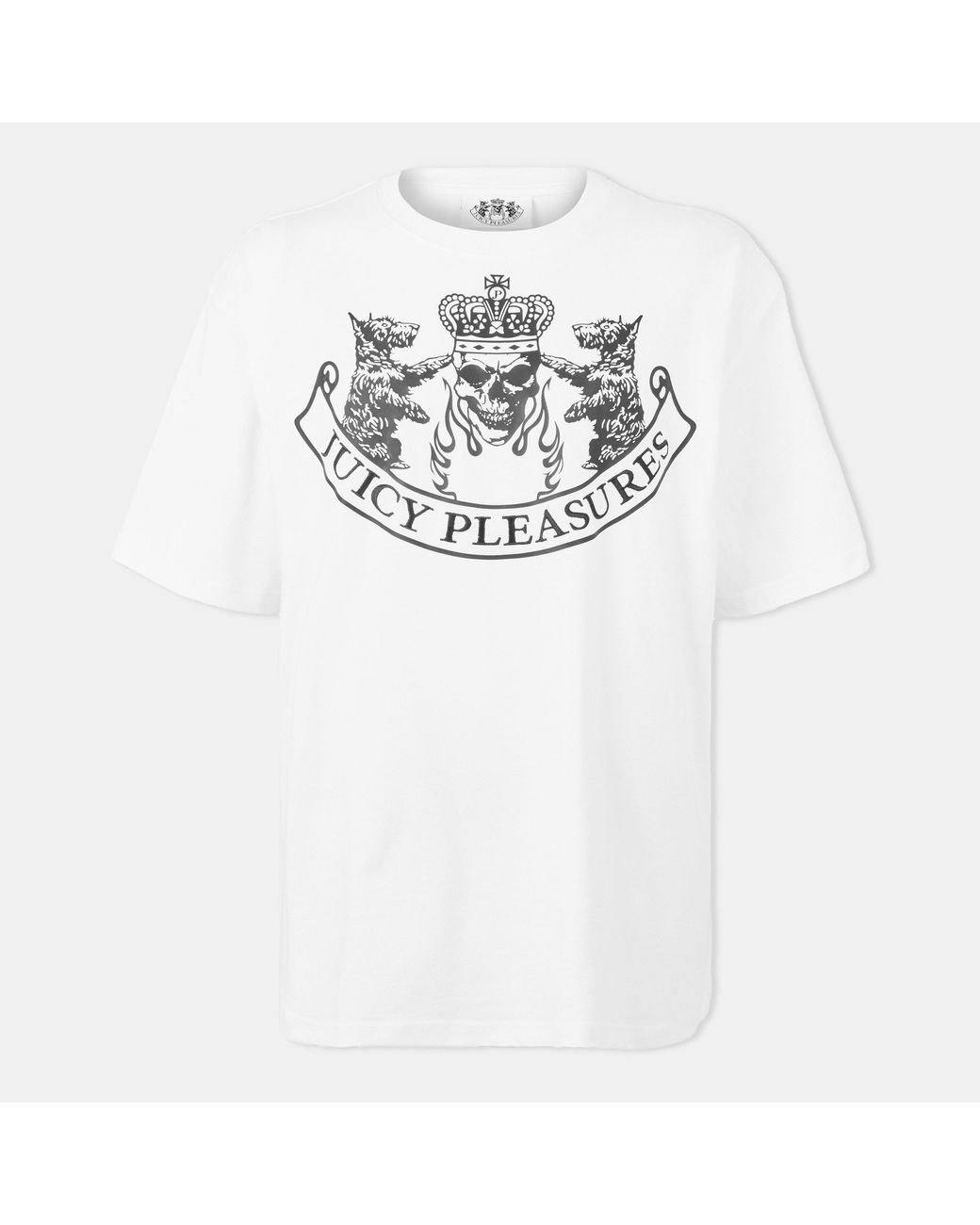 Pleasures White X Juicy Couture Crest T-Shirt for men