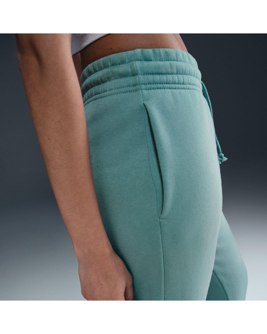Nike Blue Sportswear Phoenix Fleece Mid-Rise Sweatpants
