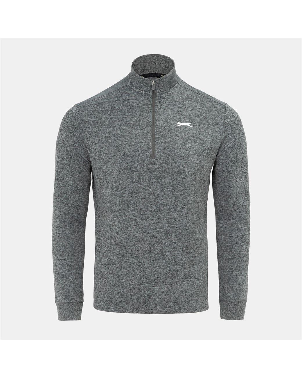 Slazenger 1881 Gray Zip Golf Pullover Top for men