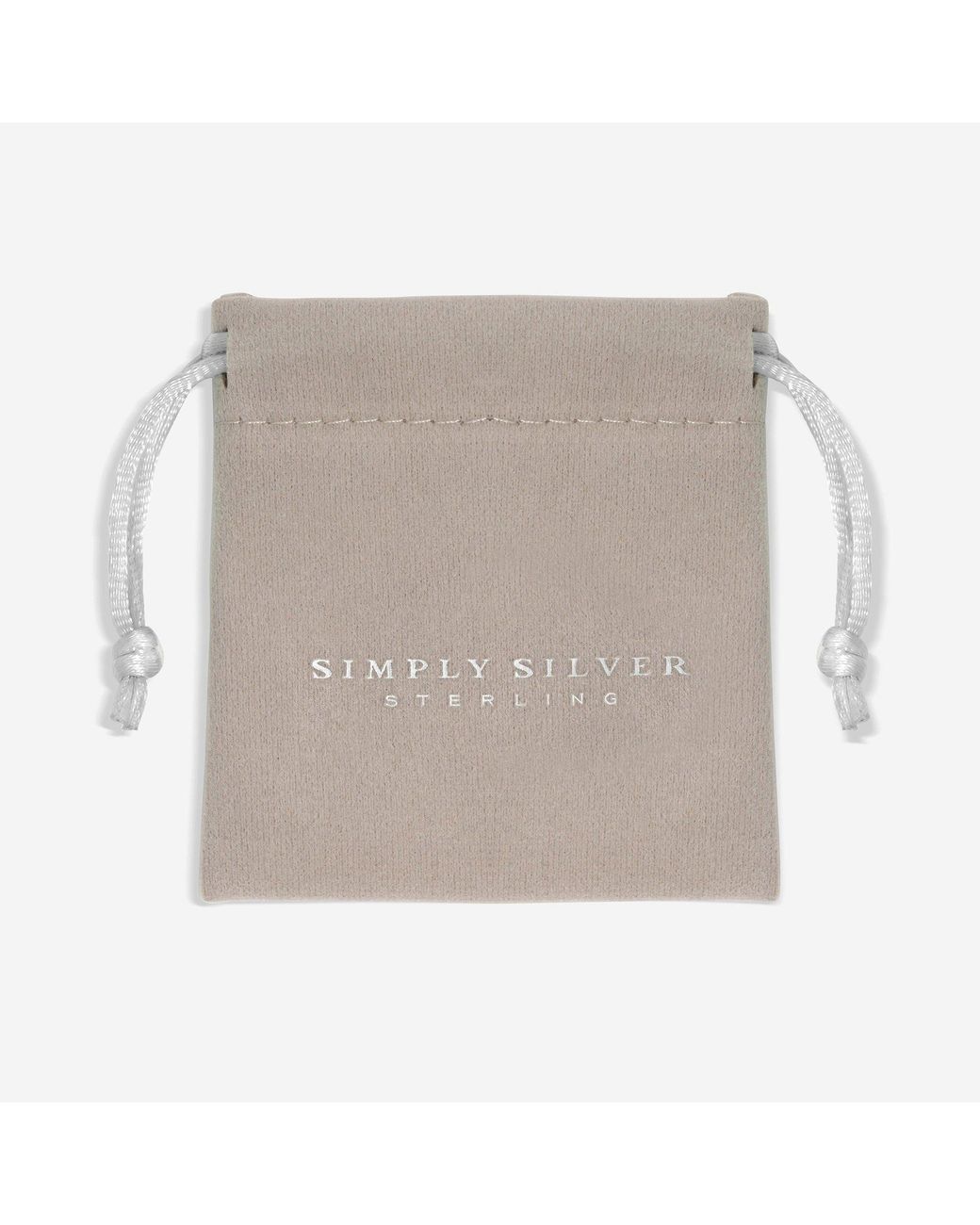 Simply Silver White Sterling 925 Pave Love Knot Necklace