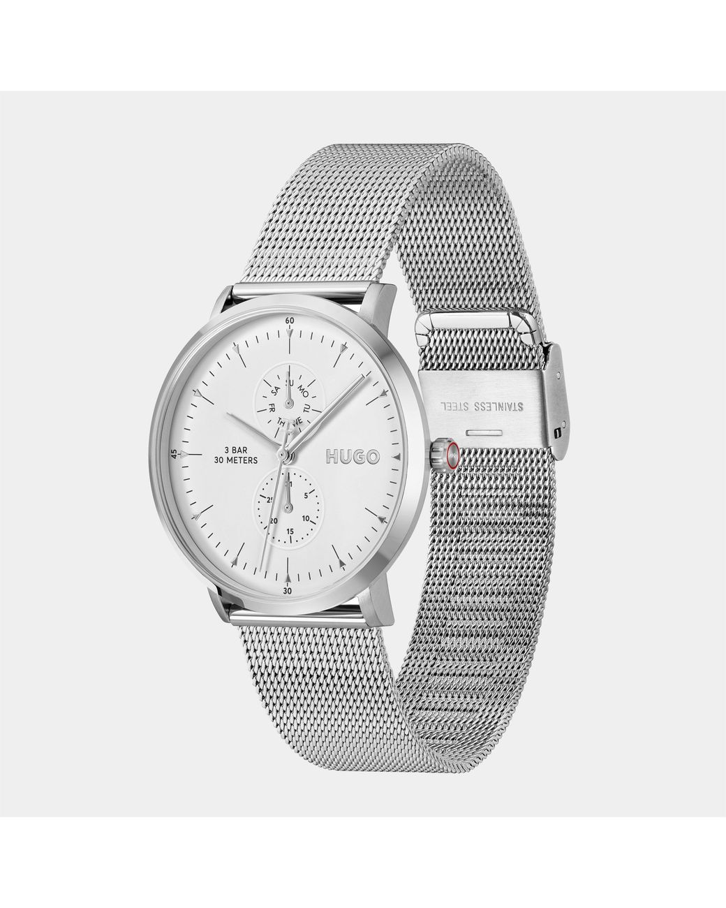 HUGO Metallic Gents #Style Stainless Steel Mesh Watch for men