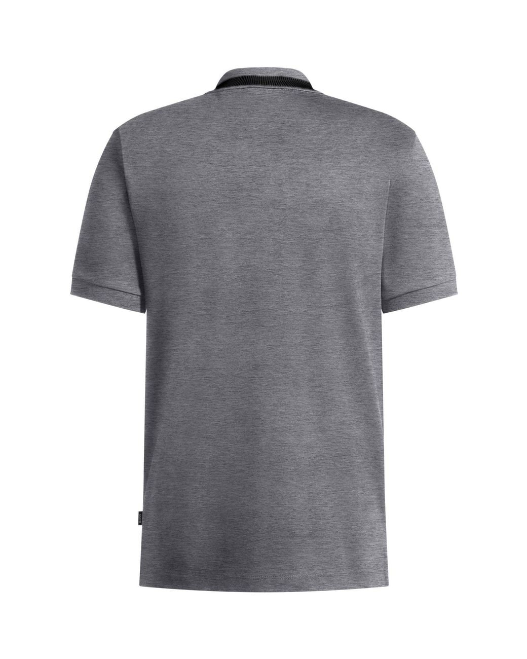 Boss Gray Phillipson Cotton Short Sleeve Slim Fit Polo Shirt for men