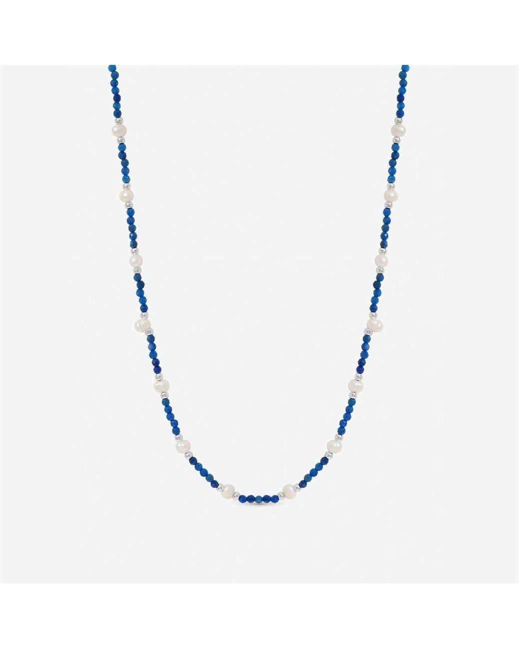 Inicio Blue Sterling Plated Lapis Necklace