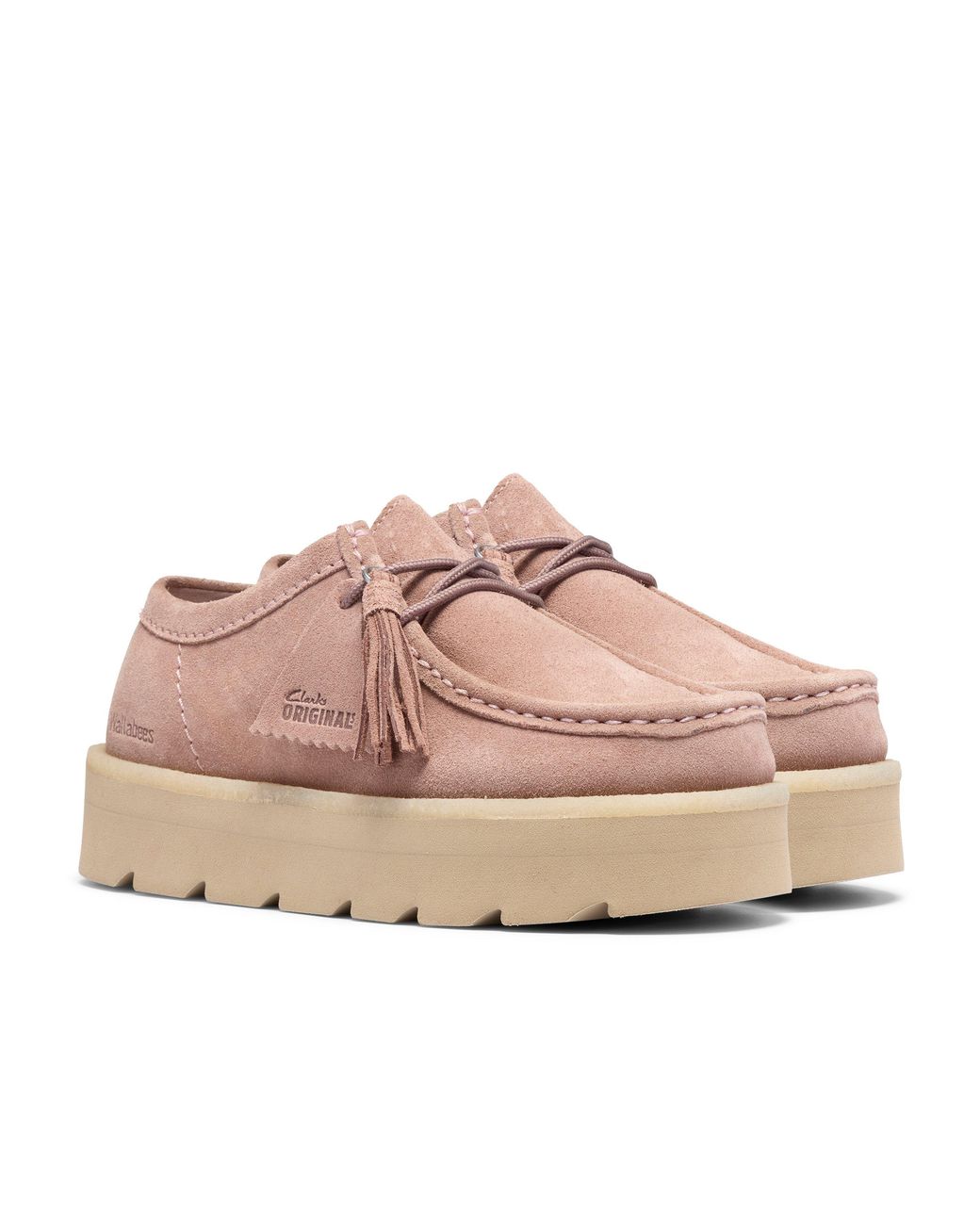 Clarks Pink Meare Walla Moc Toe Formal Shoes