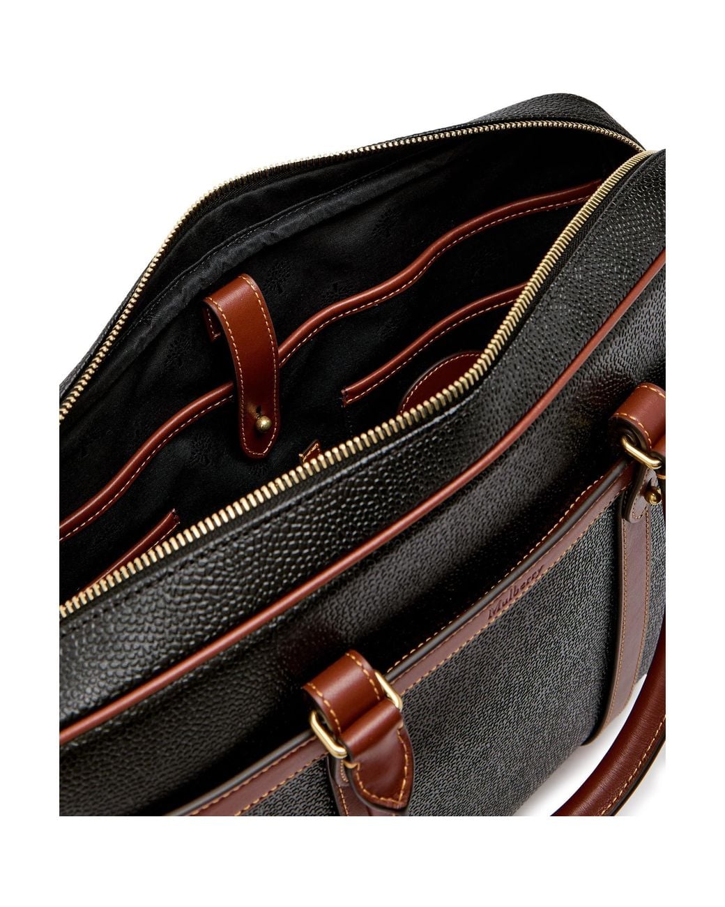 Mulberry Black Heritage Briefcase for men