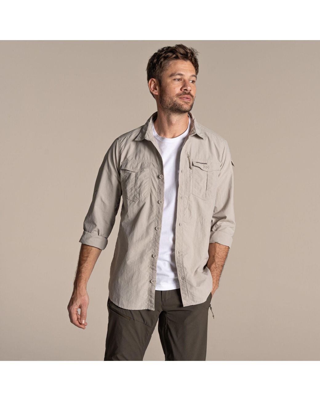 Craghoppers Brown Nosilife Adventure Iii Quick-Drying Shirt for men