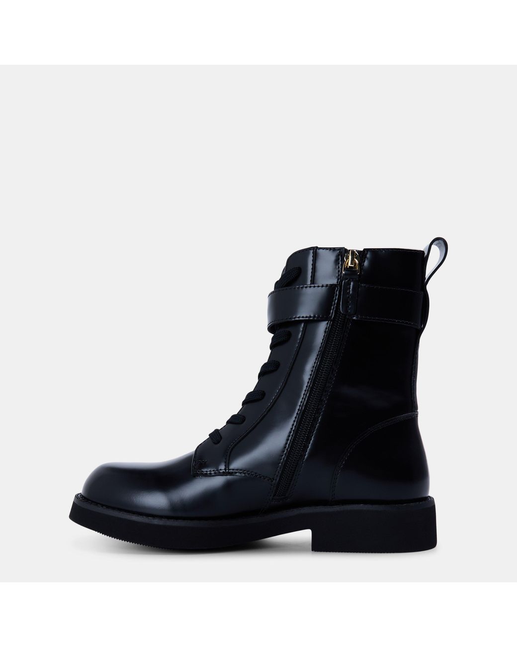 Boss Blue Eleri Leather Biker Style Boots