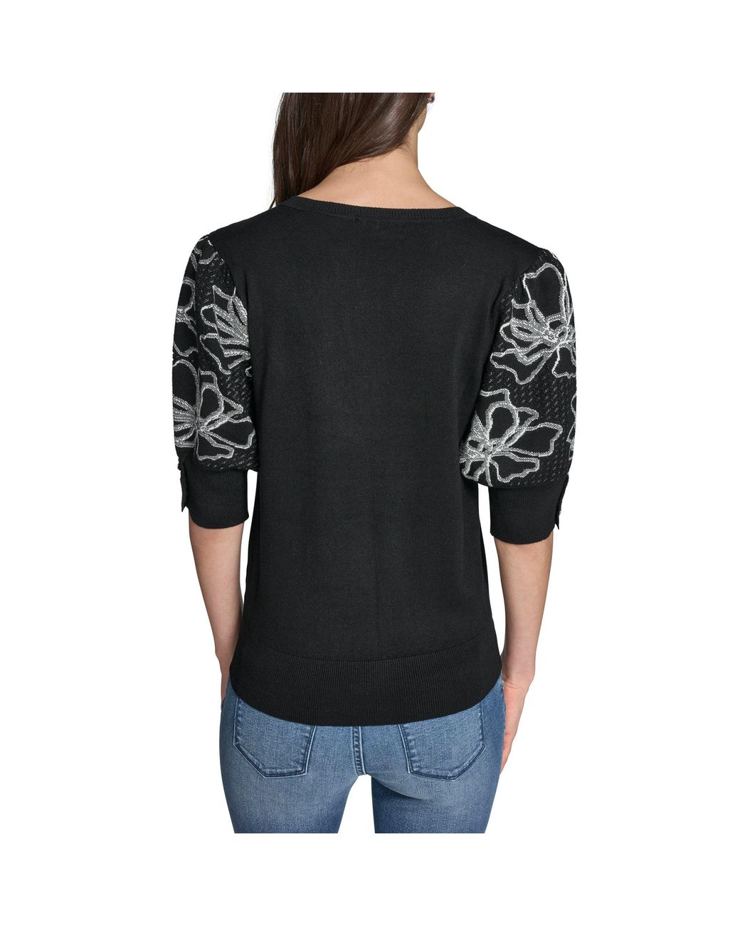 Karl Lagerfeld Black Sportswear Knitted Top