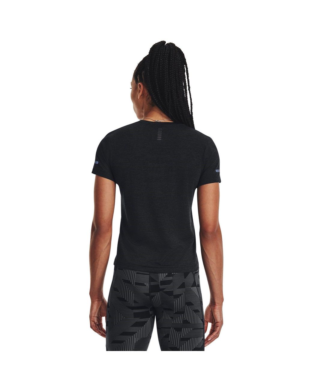Under Armour Black Seamless Stride Short-Sleeve Performance Running Top
