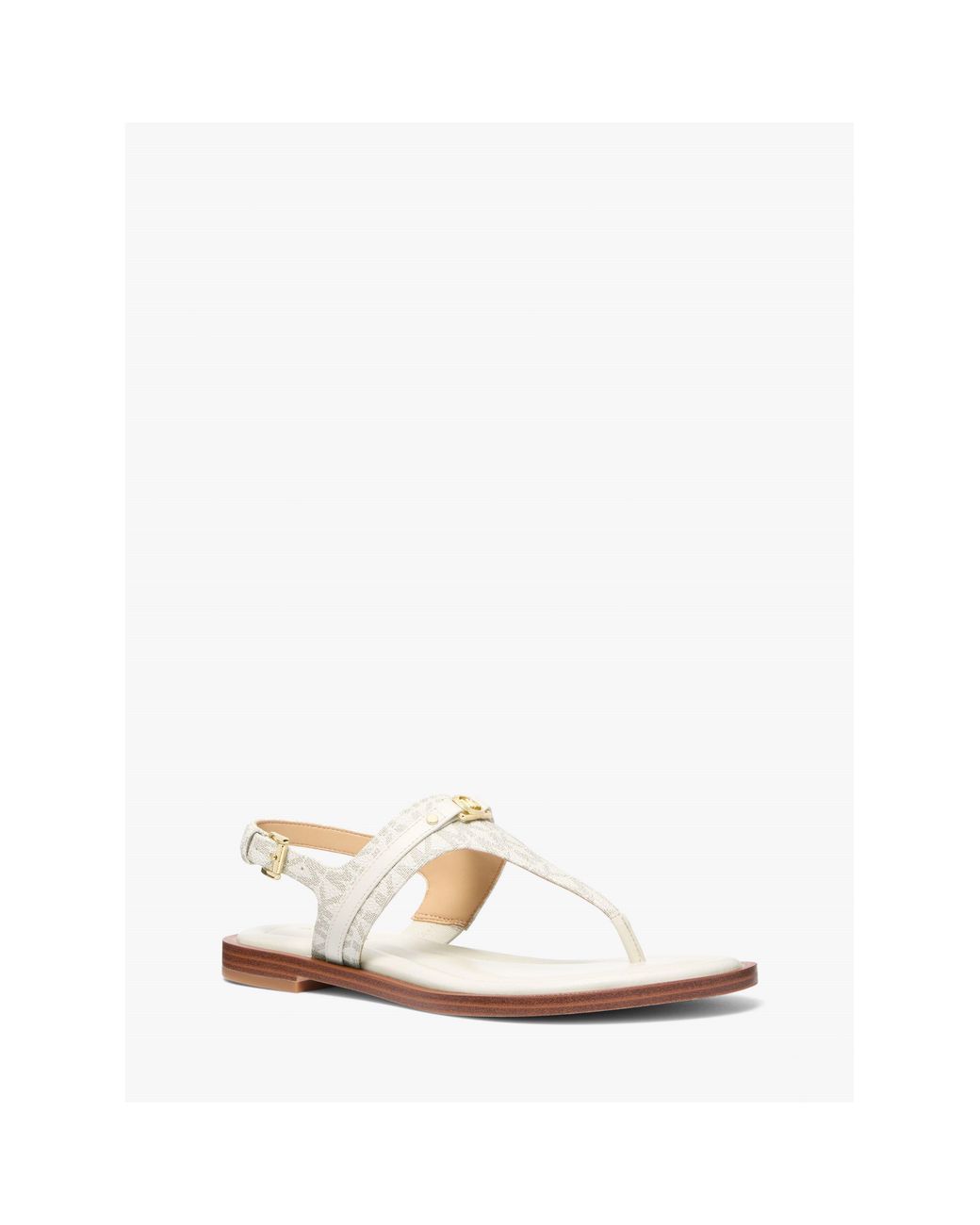 MICHAEL Michael Kors White Mandy Flat Sandals