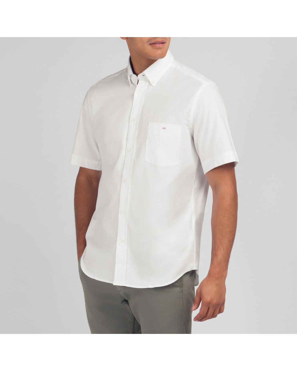 Eden Park White Short Sleeved Cotton Shirt for men