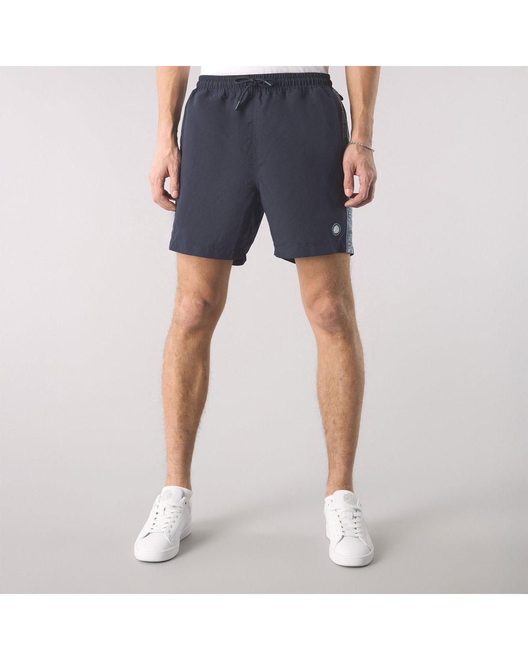 Pretty Green Blue Eclipse Paisley Swim Shorts for men