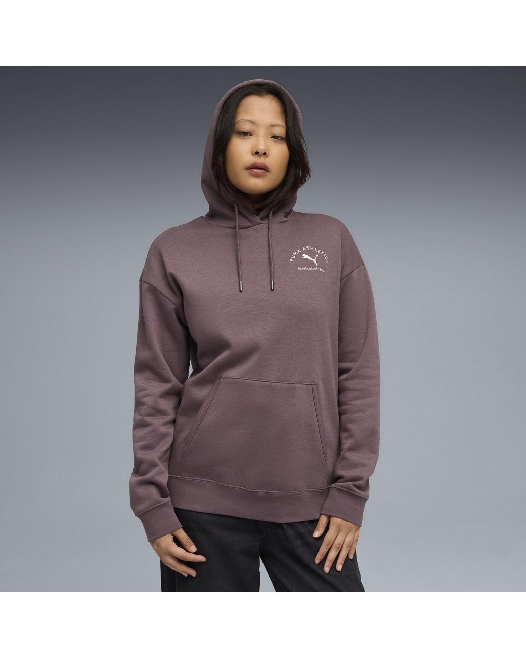 PUMA Purple Class Relaxed Overhead Tech Fleece Hoodie