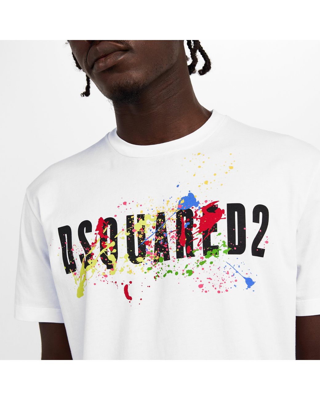 DSquared² White Dsq Splat T-Shirt for men