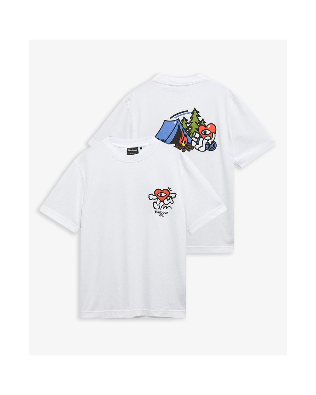 Barbour White T-Shirt for men