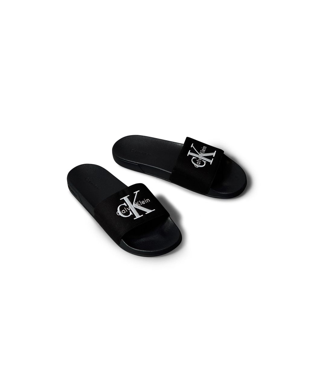 Calvin Klein Black Pool Sliders for men