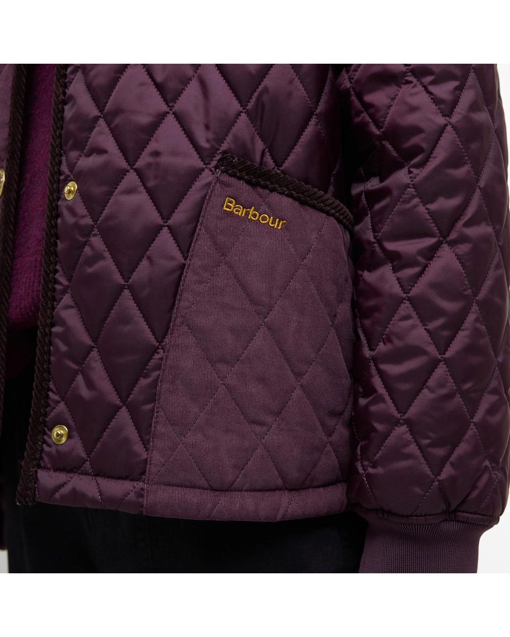 Barbour Purple Marla Long Sleeve Quilted Jacket
