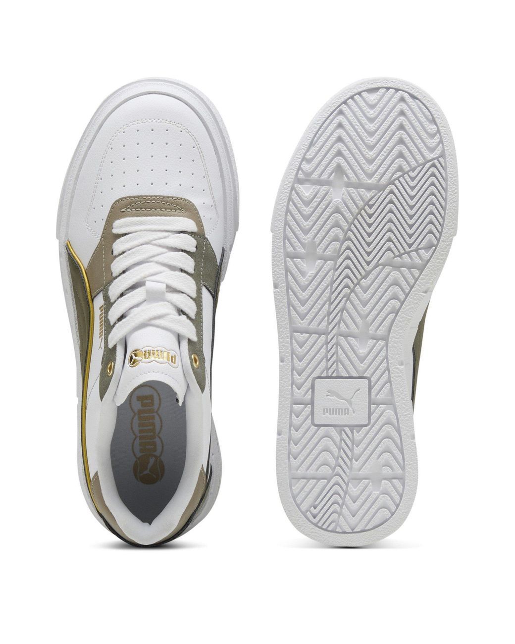 PUMA White Cali Luxe Court Trainers
